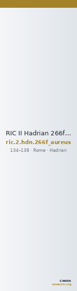 RIC II Hadrian 266f (aureus) — CANOA