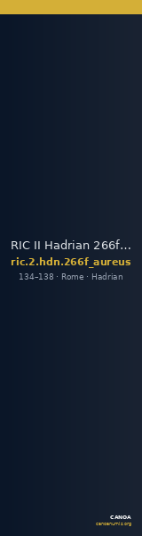 RIC II Hadrian 266f (aureus) — CANOA