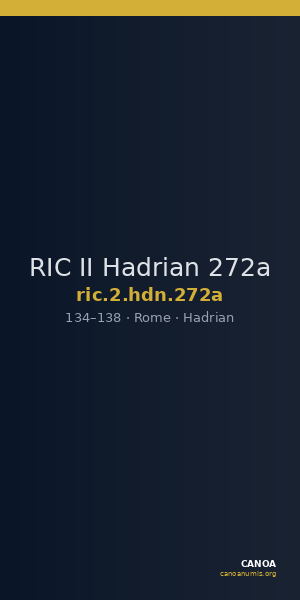 RIC II Hadrian 272a — CANOA