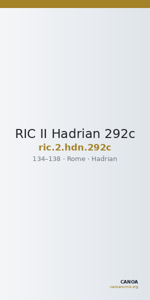 RIC II Hadrian 292c — CANOA