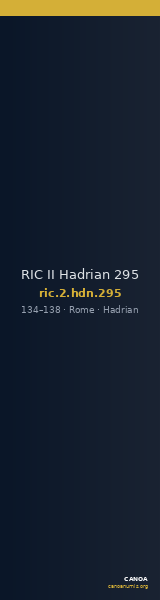 RIC II Hadrian 295 — CANOA