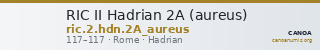 RIC II Hadrian 2A (aureus) — CANOA
