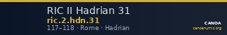 RIC II Hadrian 31 — CANOA