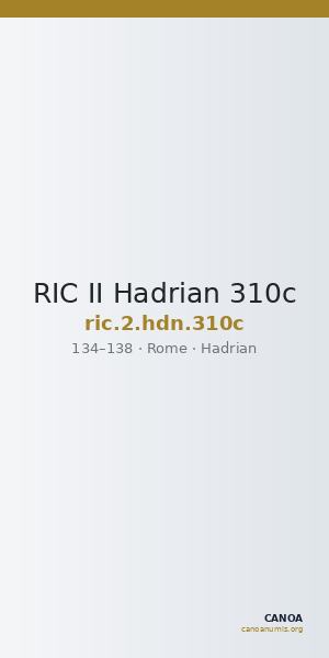 RIC II Hadrian 310c — CANOA