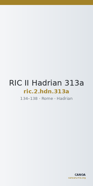 RIC II Hadrian 313a — CANOA