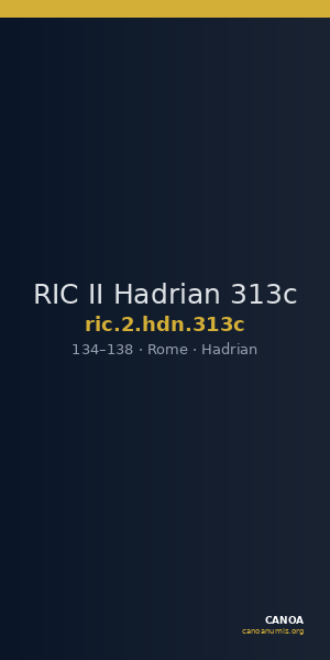 RIC II Hadrian 313c — CANOA