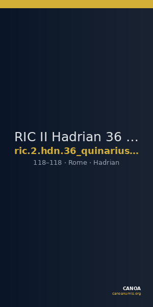 RIC II Hadrian 36 (quinarius aureus) — CANOA