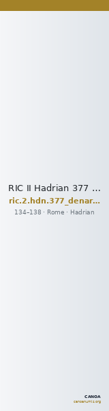 RIC II Hadrian 377 (denarius) — CANOA