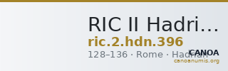 RIC II Hadrian 396 — CANOA