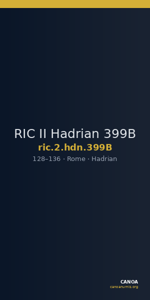 RIC II Hadrian 399B — CANOA