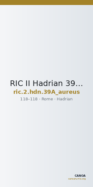 RIC II Hadrian 39A (aureus) — CANOA