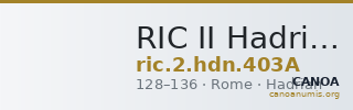 RIC II Hadrian 403A — CANOA