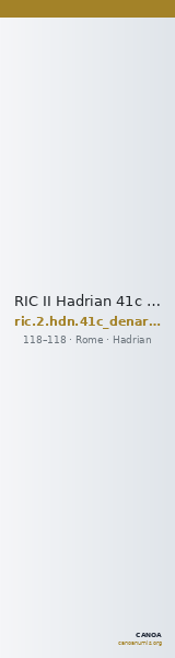 RIC II Hadrian 41c (denarius) — CANOA