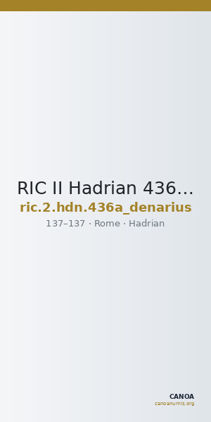 RIC II Hadrian 436a (denarius) — CANOA