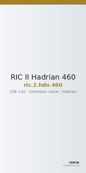 RIC II Hadrian 460 — CANOA