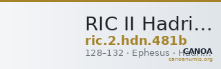 RIC II Hadrian 481b — CANOA