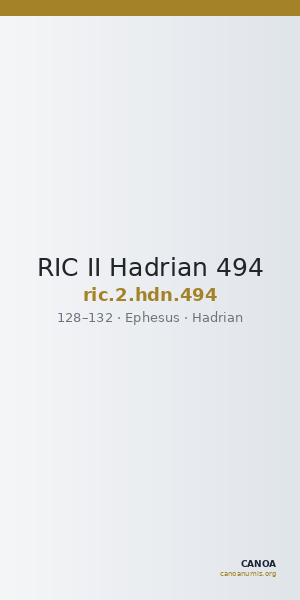 RIC II Hadrian 494 — CANOA