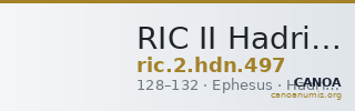 RIC II Hadrian 497 — CANOA