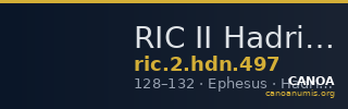 RIC II Hadrian 497 — CANOA