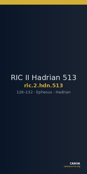 RIC II Hadrian 513 — CANOA