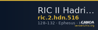 RIC II Hadrian 516 — CANOA