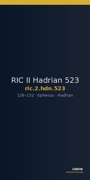 RIC II Hadrian 523 — CANOA