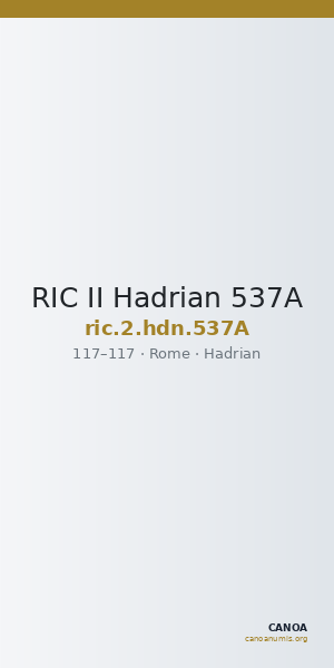 RIC II Hadrian 537A — CANOA