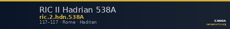 RIC II Hadrian 538A — CANOA