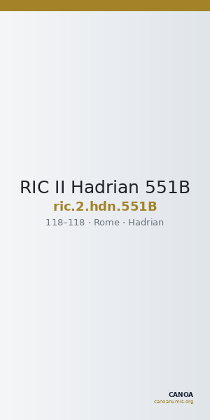 RIC II Hadrian 551B — CANOA