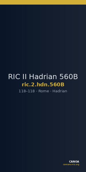 RIC II Hadrian 560B — CANOA