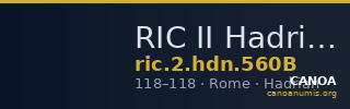 RIC II Hadrian 560B — CANOA