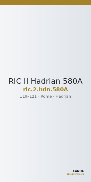 RIC II Hadrian 580A — CANOA
