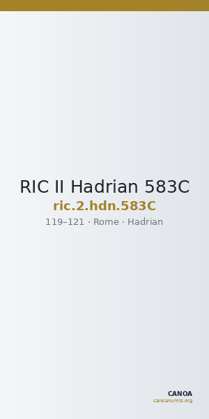 RIC II Hadrian 583C — CANOA