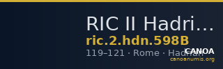 RIC II Hadrian 598B — CANOA