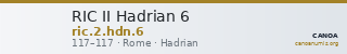 RIC II Hadrian 6 — CANOA