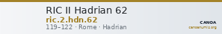 RIC II Hadrian 62 — CANOA
