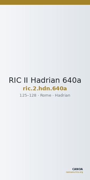 RIC II Hadrian 640a — CANOA