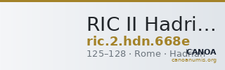RIC II Hadrian 668e — CANOA