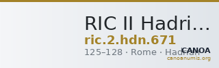 RIC II Hadrian 671 — CANOA