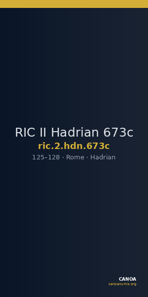 RIC II Hadrian 673c — CANOA