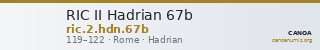 RIC II Hadrian 67b — CANOA