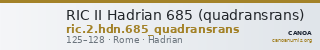 RIC II Hadrian 685 (quadransrans) — CANOA