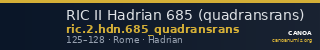RIC II Hadrian 685 (quadransrans) — CANOA