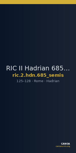 RIC II Hadrian 685 (semis) — CANOA