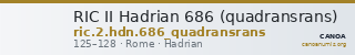 RIC II Hadrian 686 (quadransrans) — CANOA