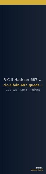 RIC II Hadrian 687 (quadrans) — CANOA
