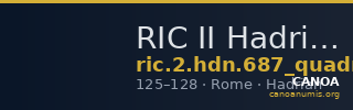 RIC II Hadrian 687 (quadrans) — CANOA