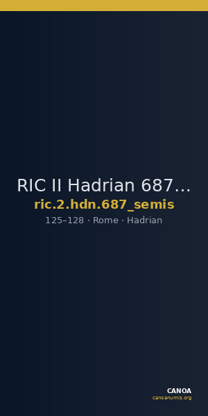 RIC II Hadrian 687 (semis) — CANOA