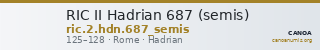 RIC II Hadrian 687 (semis) — CANOA