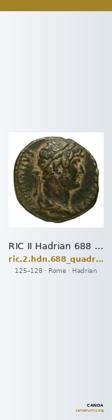 RIC II Hadrian 688 (quadrans) — CANOA